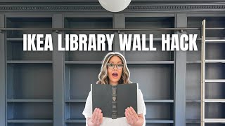 IKEA HACK DIY Billy Bookcase BuiltIn Library Wall [upl. by Pillihpnhoj411]