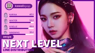 aespa  NEXT LEVEL Line Distribution [upl. by Glennon]