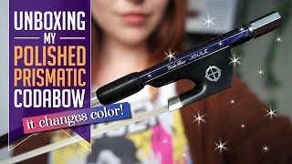 Unboxing a COLORCHANGING violin bow  CodaBow quotPolished Prismaticquot [upl. by Pironi]