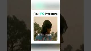 IPO investors be like ytshorts trending ipoinvesting returns investment [upl. by Lucania]