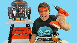 Black amp Decker Toy Tools   Toy Review  Konas2002 [upl. by Harihat]