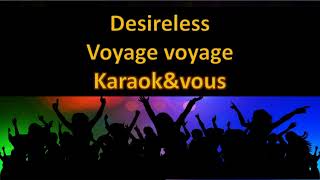 Karaoké Desireless  Voyage voyage [upl. by Hgielac]