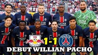 ASÍ FUE EL TREMENDO DEBUT DE WILLIAN PACHO CON EL PSG 🔥  LEIPZIG 11 PSG AMISTOSO 2024 [upl. by Lesko520]