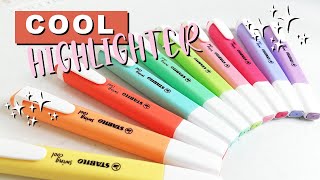 STABILO SWING COOL PASTEL HIGHLIGHTERS  swatches and review [upl. by Ardnama]