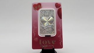 2024 Love is Precious Holographic PAMP 50 Gram Silver Bar [upl. by Asha31]