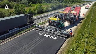 Laying 125 Meters of asphalt in one run  ALTCON Mietpark [upl. by Ahso130]