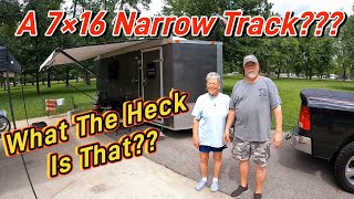 A Very Unique 7×16 quotNarrow Trackquot Cargo Trailer Conversion You Can Build One Too [upl. by Chaffin]