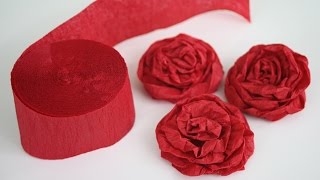 How to Make Twisted Crepe Paper Roses [upl. by Yentruocal543]