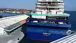 Pullmantur Cruises MV Zenith leaves aruba [upl. by Assile265]