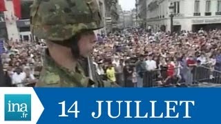 Défilé du 14 Juillet à bord dun char allemand  Archive vidéo INA [upl. by Aelgna]