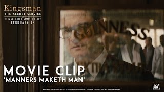 Kingsman The Secret Service Manners Maketh Man Movie Clip in HD 1080p [upl. by Neelyar373]