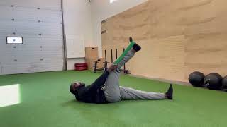 Banded Supine Hamstring Stretch [upl. by Shanly]