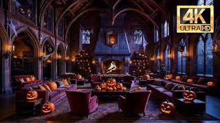 Halloween Gryffindor Common RoomSpooky Halloween Ambience Night Rain [upl. by Wagoner]