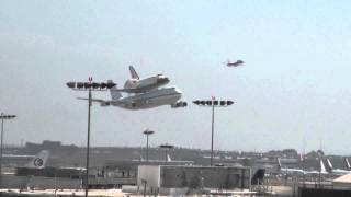 Space Shuttle Endeavour Low Pass Over LAX [upl. by Rosenstein]