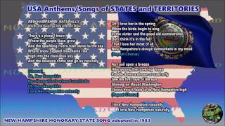 New Hampshire Honorary State Song NEW HAMPSHIRE NATURALLY with music vocal and lyrics [upl. by Hayyifas]