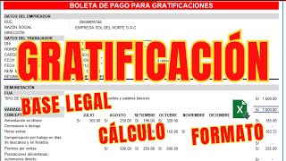 ACTUAL  2023  CÓMO CALCULAR LAS GRATIFICACIONES BOLETA DE PAGO DE GRATIFICACIONES EN EXCEL [upl. by Wadell]