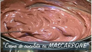 Rețetă de cremă de ciocolată cu brânză Mascarpone pentru torturi  CristineCuisine [upl. by Jocko84]