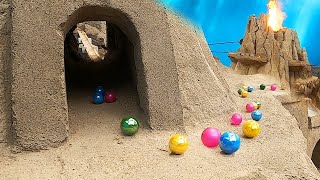 Marble Run 1000 Marbles Sand Volcano Vs Whirlpool ASMR Amakandu V021 [upl. by Mateo]