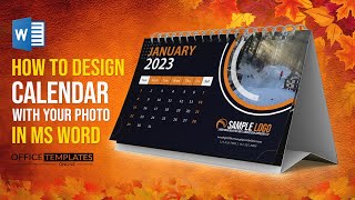 How to Design Calendar in MS Word  Personalized Month Calendar  DIY Tutorial [upl. by Eiramasil]