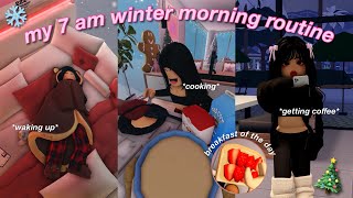 ❄️ my 7am winter morning routine Bloxburg Family Roleplaywvoices [upl. by Martella]