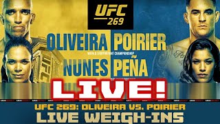 UFC 269 OFFICIAL WEIGHINS Oliveira vs Poirier [upl. by Garber]