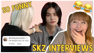 stray kids interview catch up whats on their phone amp compliment battle [upl. by Eltsyrk]