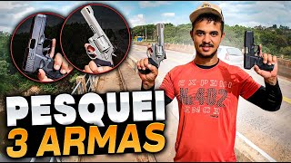 Ele pescou 3 Armas no rio Tietê Pesca magnética Em busca de tesouros [upl. by Ivers791]