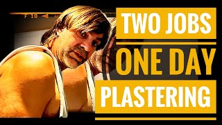 ONE DAY TWO JOBS plastering for beginners How to plaster tutorial [upl. by Otokam]