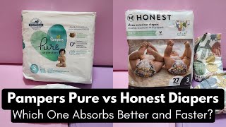 Pampers Pure vs Honest Diapers Detailed Comparison Review [upl. by Llereg]