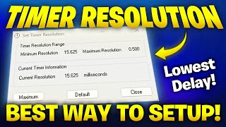 How to use Timer Resolution the RIGHT WAY to LOWER input delay 2024 [upl. by Catto]