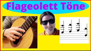 natürliche und künstliche Flageolett Töne auf der Gitarre [upl. by Airrotal]