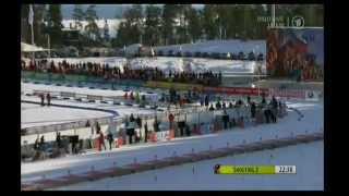 Biathlon Massenstart der Männer in Oslo 2013 [upl. by Llertnom]