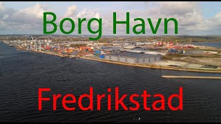 Norway Fredrikstad Borg Havn til Weber Leca i Borge by Drone 4K [upl. by Rutledge61]