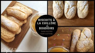 BISCUITS À LA CUILLERE et BOUDOIRS sans gluten sans lactose  tellement aérés  Gluténonfr [upl. by Aydni]