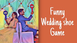 Funny Wedding Shoe Game  Bride Groom funny Questions Answers Round [upl. by Ardnauqal]