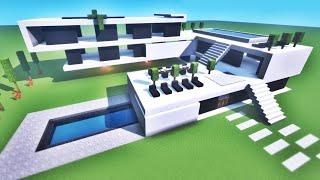 BELLE MAISON MODERNE  TUTO MINECRAFT [upl. by Gnem703]