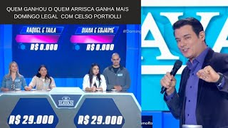 Quem Ganhou o Quem Arrisca Ganha Mais  Domingo Legal 22092024 [upl. by Nicolau595]