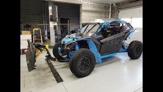 2018 CAN AM MAVERICK X3 XRC ALPINE FLEX PLOW REVIEW [upl. by Llarret]