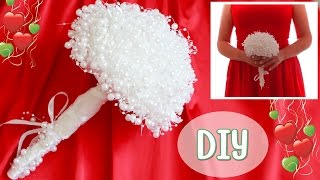 Букет Невесты ИЗ БУСИН своими руками  DIY Bridal bouquet  NataliDoma [upl. by Ilaire]