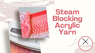 Steam Blocking Acrylic Yarn Tutorial  Learn How To Make Your Acrylic Yarn Projects Shine [upl. by Assirual]