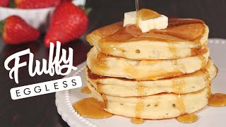 Eggless Fluffy Pancakes  Easy One Bowl  How Tasty Channel [upl. by Assele]