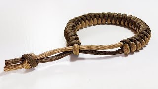 Paracord Tutorial 2 Color Snake Knot Bracelet With Mad Max Closure [upl. by Nortal]