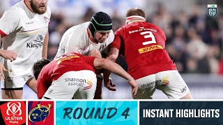 Ulster v Munster  Instant Highlights  Round 4  URC 202324 [upl. by Annahvas]