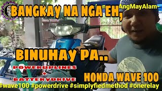 HONDA WAVE 100 POWER UPLINES  BATTERYDRIVE  SIMPLYFIED METHOD  TAMANG PROCEDURE [upl. by Nahpos]