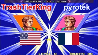 Windjammers  Flying Power Disc  TrashTierKing vs pyrotek FT3 [upl. by Gan549]