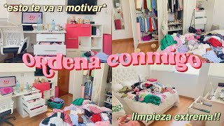 CÓMO LIMPIO Y ORDENO MI CUARTO limpieza extrema organiza conmigo [upl. by Ileyan]