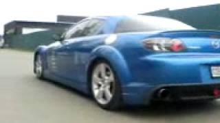 Mazda RX8 Burnout Almost Crashed [upl. by Schach259]