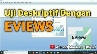 Uji Deskriptif Menggunakan Eviews [upl. by Nolahp552]