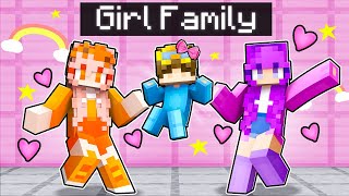 Adopted By GIRLS In Minecraft [upl. by Chevalier]