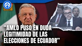 Ecuador se justifica por allanamiento a embajada mexicana [upl. by Bertrando]